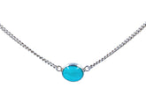 Chain choker necklace with amazonite